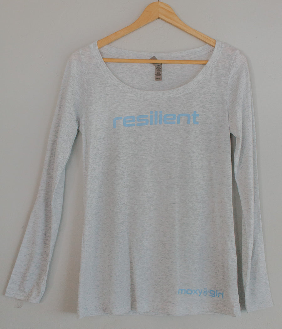 Resilient Lt Heather Grey Tri Blend Long Sleeve Tee