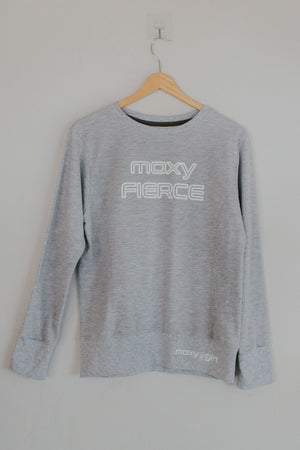 Moxy Fierce Heather Grey Pull Over Sweatshirt