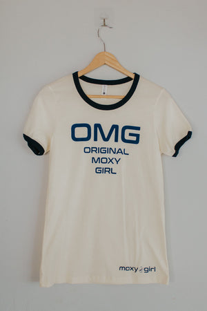 OMG Original Moxy Girl short sleeve ringer tee